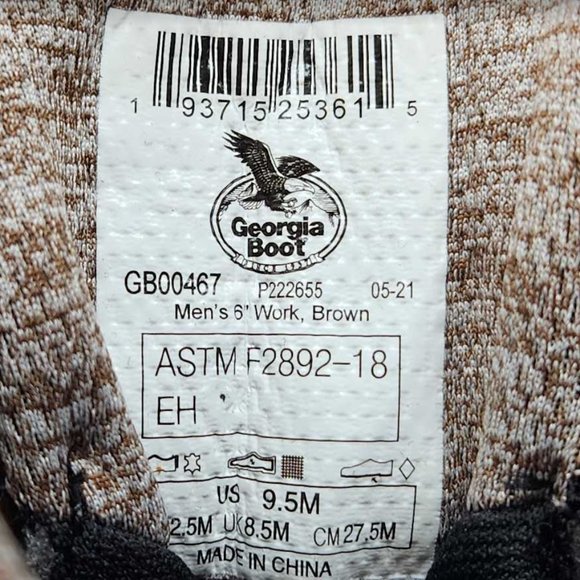 Men\'s 9.5 Georgia Boot 6\